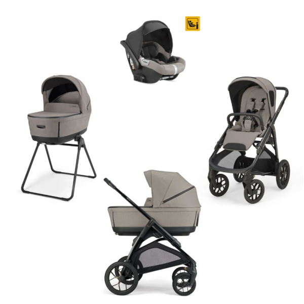 Inglesina Πολυκαρότσι Aptica XT Quattro Tundra Beige Με Σκελετό Black και Κάθισμα Αυτοκινήτου Darwin Infant KA71T0TDB