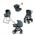 Inglesina Πολυκαρότσι Aptica XT Quattro Himalaya Blue Με Σκελετό Total Black και Κάθισμα Αυτοκινήτου Darwin Infant Recline KA72T0HMB