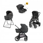 Inglesina Πολυκαρότσι Aptica XT Quattro Magnet Grey Με Σκελετό Black και Κάθισμα Αυτοκινήτου Darwin Infant Recline KA72T0MGG