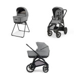 Inglesina Πολυκαρότσι Aptica XT Duo Canyon Grey Με Σκελετό Black KA79T0CNG