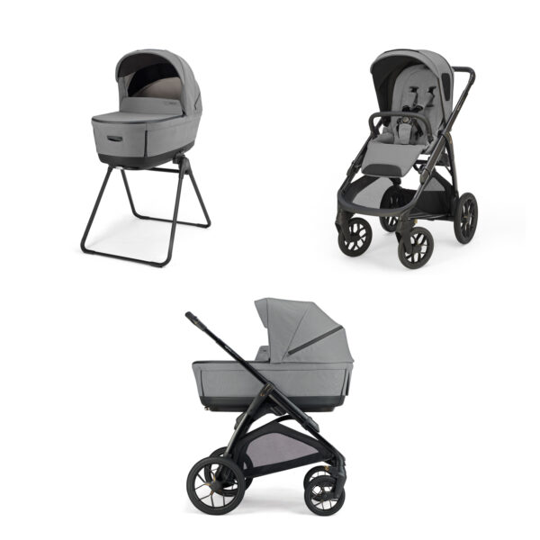 Inglesina Πολυκαρότσι Aptica XT Duo Canyon Grey Με Σκελετό Black KA79T0CNG