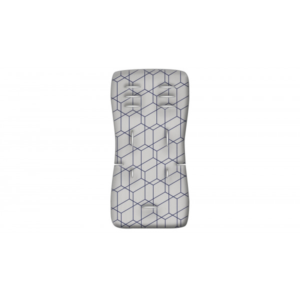 Grecostrom Στρωματάκι Καροτσιού 3D Fiber - Honey Comb Grey VRE.SKA.3DF.AGR