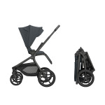 Kikka Boo Καρότσι 2in1 Goya Platinum με Πτυσσόμενο πορτ μπεμπέ Graphite 31001020171