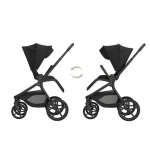 Kikka Boo Πολυκαρότσι 2in1 Goya Platinum με Πτυσσόμενο πορτ μπεμπέ Noir 31001020174