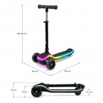 Kinderkraft Scooter Raket Up 2in1 Led Black KRRAUP00BLK0000