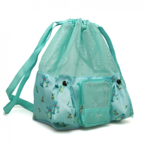 Kiokids Αδιάβροχη Τσάντα Παραλίας Κροκόδειλοι Μέντα 10L 3803