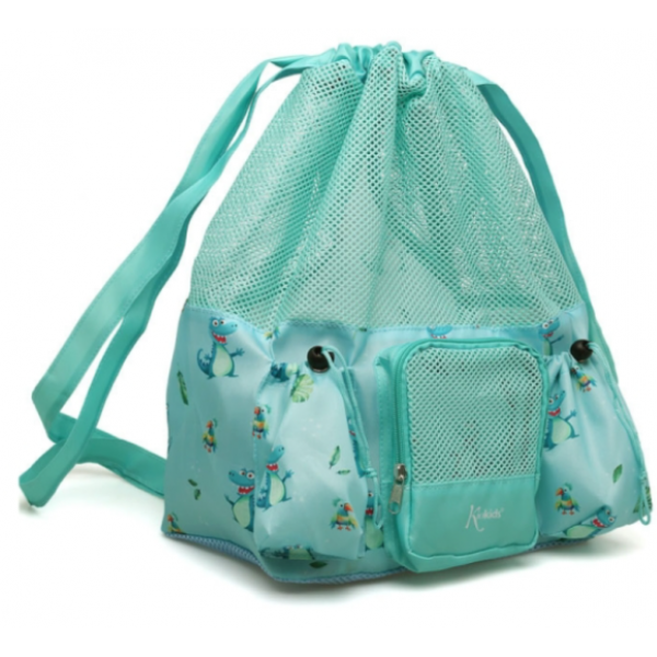 Kiokids Αδιάβροχη Τσάντα Παραλίας Κροκόδειλοι Μέντα 10L 3803