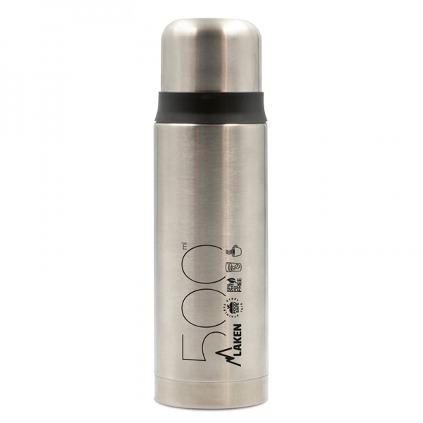 Laken Θερμός Υγρών 500ml Silver 1850S