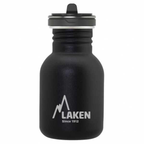 Laken Θερμός Basic Steel Flow 350ml Black BSF35NE