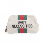 CHILDHOME Νεσεσέρ Baby Necessities Canvas Off White Stripes Green/Red BR73467