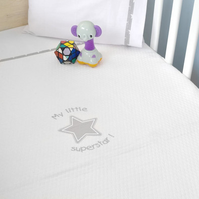  Baby Oliver Κουβέρτα Αγκαλιάς & Λίκνου My Little Superstar  Πικέ 80x100cm 46-6721/301