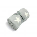 Mamas & Papas Κουβέρτα Πλεκτή Chenille 70*90 Grey Star 20188925