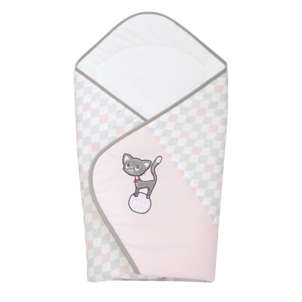 Just Baby "Wrap Blanket" Κουβέρτα Τυλίγματος Cats Pink JB.810.069.CATS.PINK 