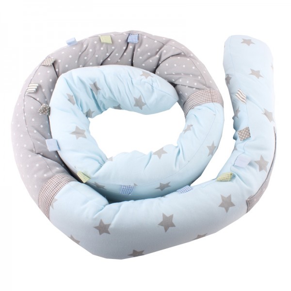 Minene Πολυχρηστικό Μαξιλάρι Snuggly Snake Γαλάζιο /Γκρι με Αστέρια MN20544