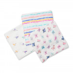 Lulujo 3 Μουσελίνες Bamboo Garden Friends Swaddling Blankets LJ137