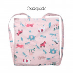 FlapJackKids Πετσέτα Παραλίας Backpack – Pink Zoo FJKTB568