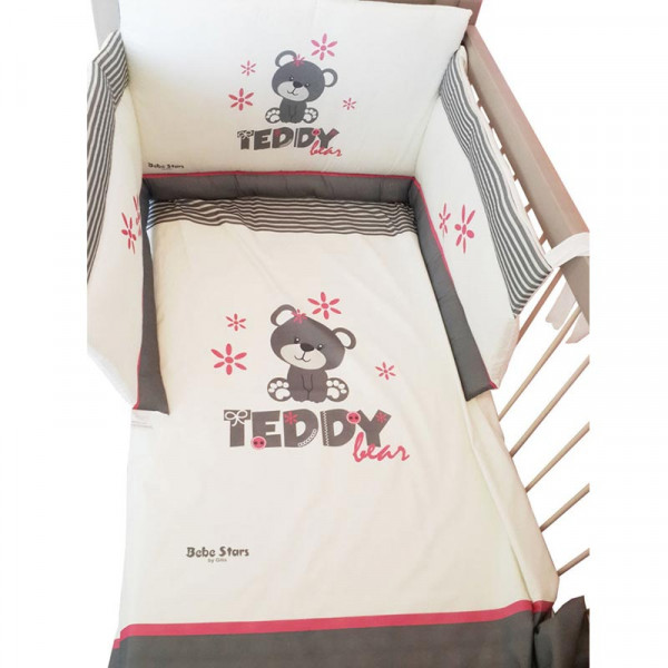 Bebe Stars Προίκα Μωρού 4 τεμάχια Teddy Flower 3010