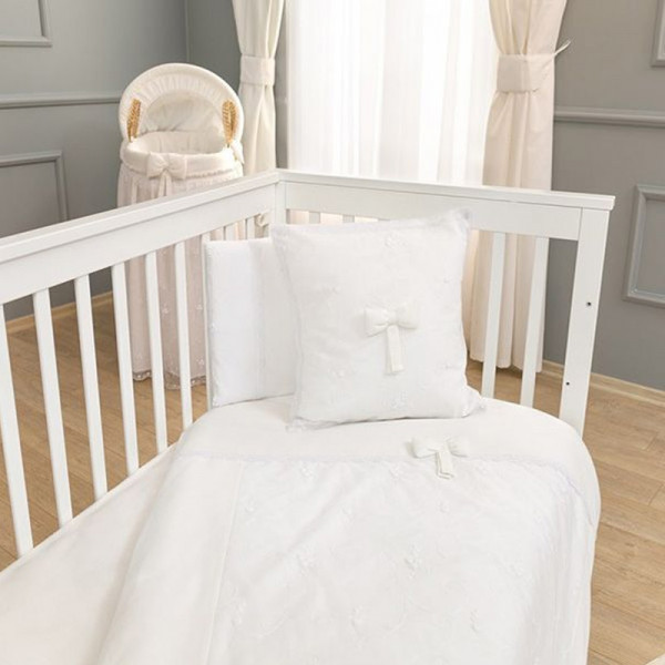 Funna Baby Σετ σεντόνια κούνιας Premium White 5314