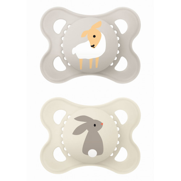 MAM Πιπίλα Original Σιλικόνης 2-6 μηνών Γκρι 100SUc