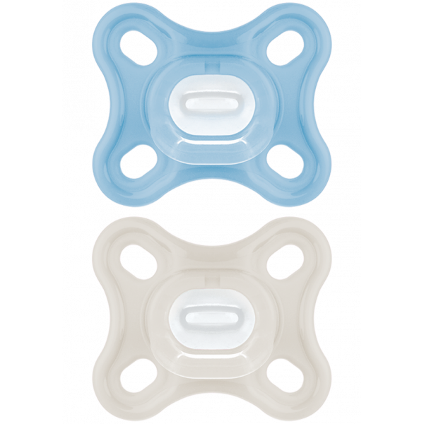 MAM Πιπίλα Σιλικόνης Comfort 0-3 Γαλάζιο Γκρι 126SB