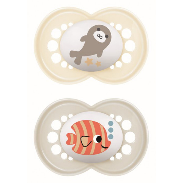 Mam Πιπίλα Original Καουτσούκ 6-16m Κρεμ 151LUc