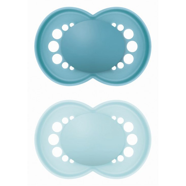 MAM Πιπίλα Original Unprinted Σιλικόνης 6-16m Μπλε 178SBc