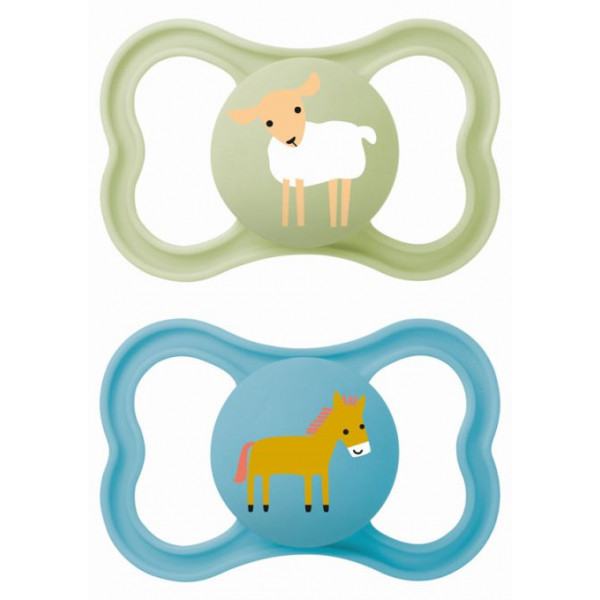 MAM Πιπίλα Σιλικόνης Air 6-16 μηνών Πράσινο 215SBc