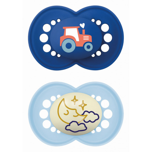 Mam Σετ Πιπίλες Day & Night 16m+  Μπλε 274SBc