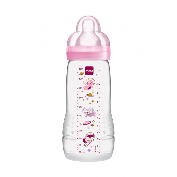 MAM Μπιμπερό 330ml Easy Active™ Baby Bottle 4m+ Ροζ 361SG