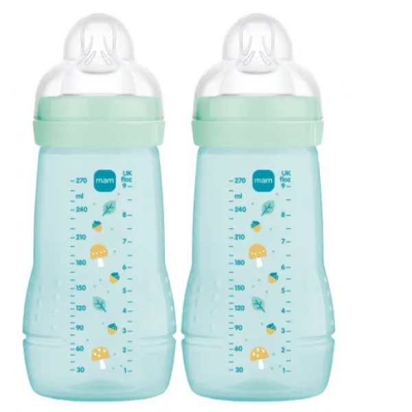 MAM Σετ 2 Μπιμπερό Easy Active™ Baby Bottle 270ml 2 μηνών+ Mint 363SBc