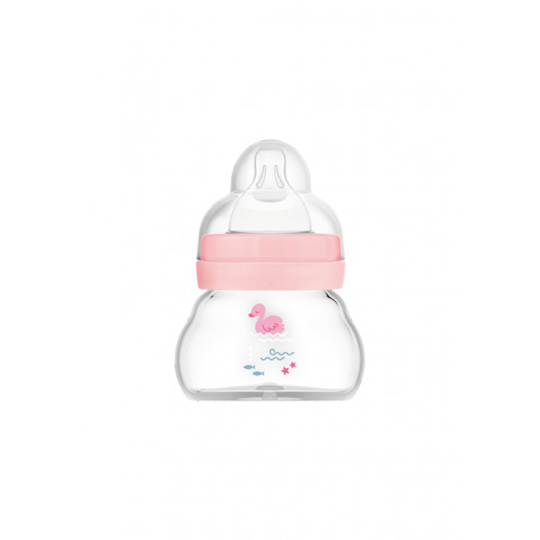 MAM Μπιμπερό Γυάλινο 90ml Feel Good 0m Ροζ 380SGc