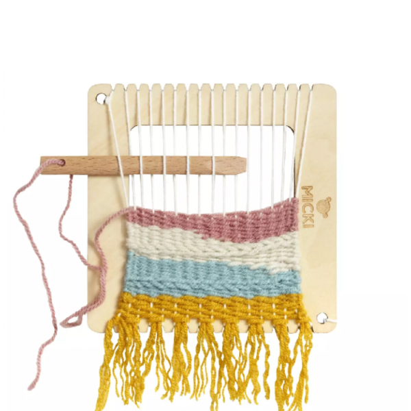 MICKI Ξύλινος Αργαλειός τετράγωνος 12 Χ 12 cm MCK10223700