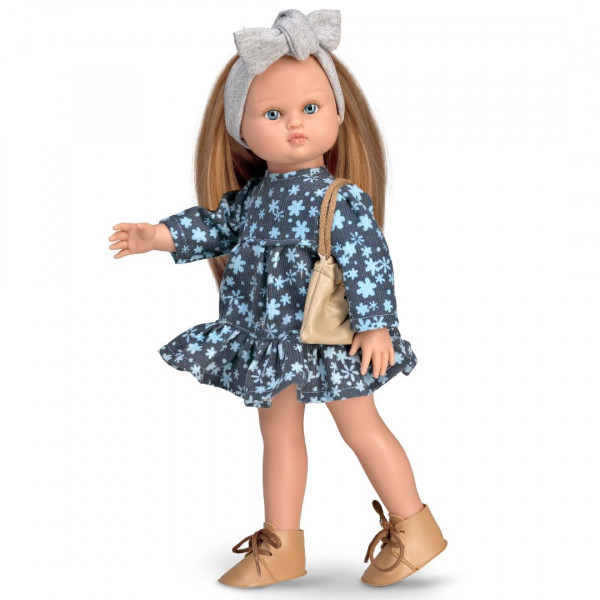 Magic baby κούκλα Nani με καστανά μαλλιά και γκρι φιόγκο MB33020