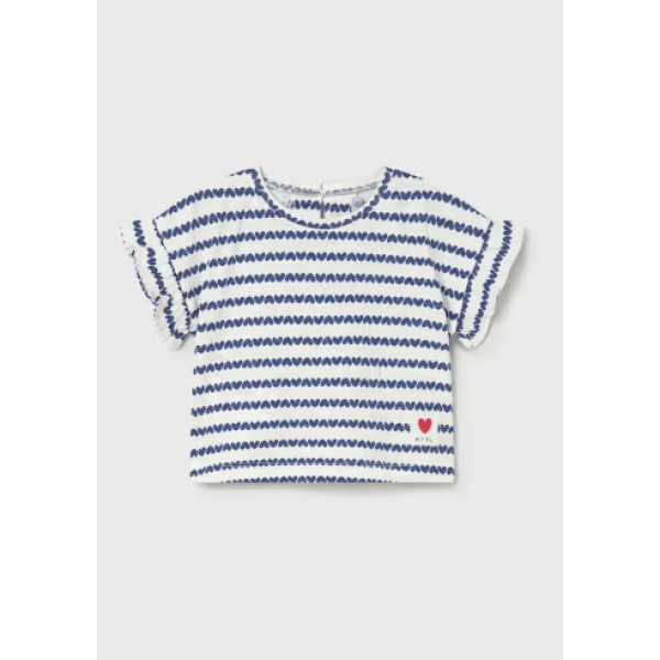 Mayoral Μπλούζα κοντομάνικη σταμπωτή Πορσελάνη 26-01082-015