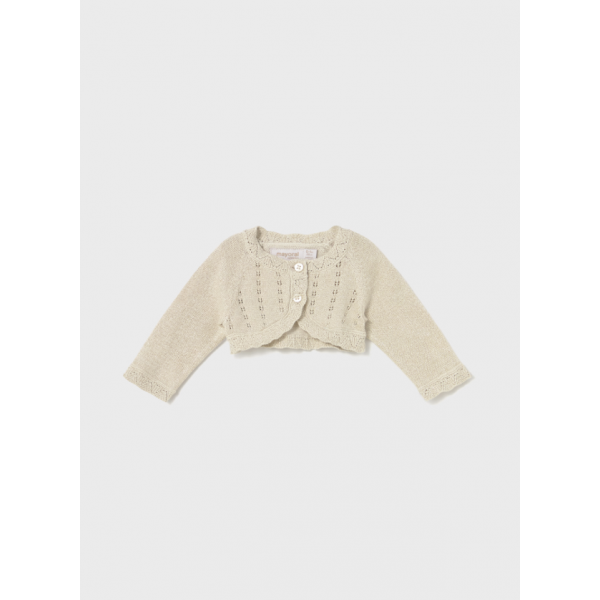 Mayoral Ζακέτα μπολερό πλεκτή σαμπάνια 15-00307-076