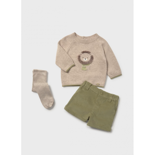 Mayoral Σετ  Μπλουζάκι Σορτς κοντό λαδί 15-02259-029