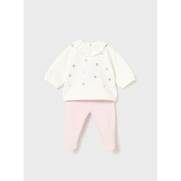 Mayoral Σετ φορμάκι κλειστό πέλμα ροζ μπεμπέ 15-02555-059