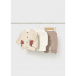 Mayoral Σετ Παντελόνι Μπλούζα Ζακέτα μπεζ σκούρο 15-02571-002 Mayoral Σετ Παντελόνι Μπλούζα Ζακέτα μπεζ σκούρο 15-02571-002