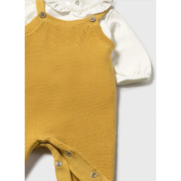 Mayoral Σετ σαλοπέτα Ζακέτα Μπλούζα χαμομήλι 15-02604-032