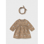 Mayoral Φόρεμα και κορδέλα μπεζ 15-02825-044 Mayoral Φόρεμα και κορδέλα μπεζ 15-02825-044
