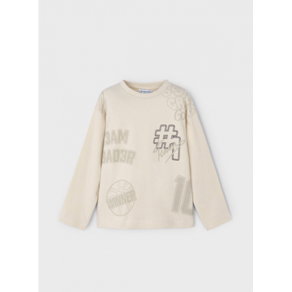 Mayoral Μπλουζα μακρυμανικ ημιβασικο μπεζ 15-04074-070