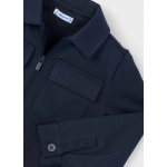 Mayoral Πουκαμισο μακρυμανικο καρο κλείνει με φερμουάρ ναυτ. μπλε 15-04125-003