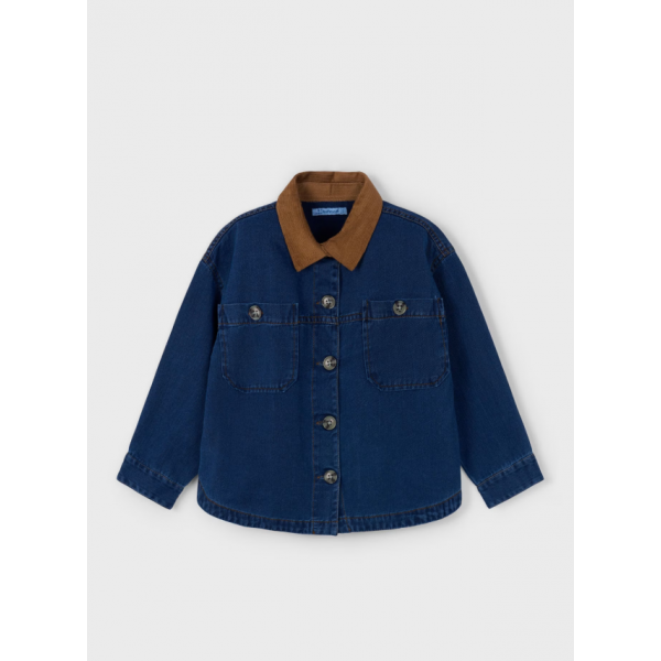 Mayoral Πουκάμισο Τζιν τζιν πολύ σκούρο 15-04135-076