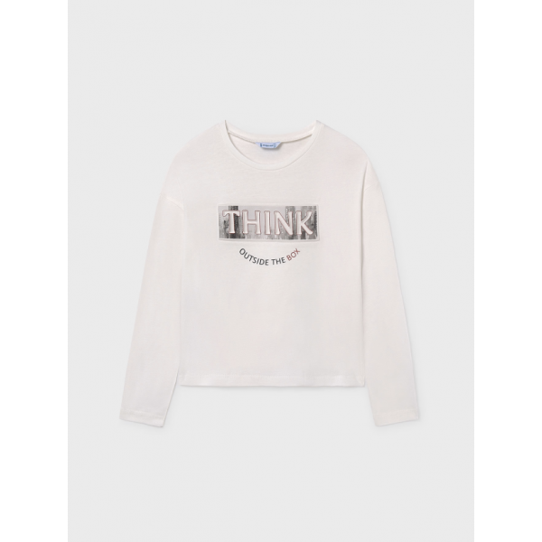 Mayoral Μπλουζα μακρυμανικη σχεδιο κρεμ 15-07021-094