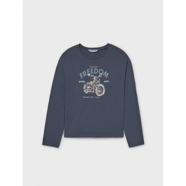 Mayoral Μπλουζα μακρυμανικη σχεδιο πετρόλ 15-07023-016