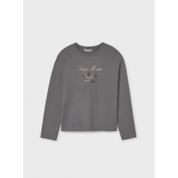 Mayoral Μπλουζα μακρυμανικη oversize ανθρακί 15-07025-027