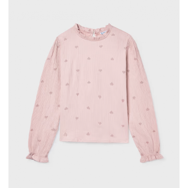 Mayoral Μπλουζα μακρυμ ροζ 15-07026-096
