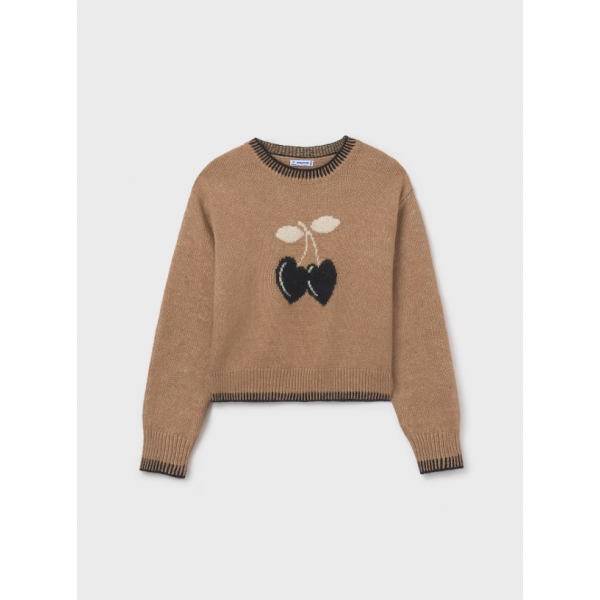 Mayoral Πουλόβερ Ζέρσεϋ μακρυμάνικο καμηλό 15-07316-093