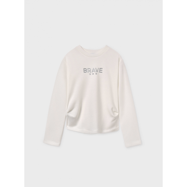 Mayoral Μπλούζα Φούτερ μακρυμ κρεμ 15-07423-019