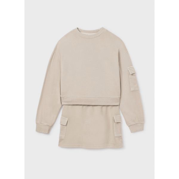 Mayoral Σετ φούστα μπλούζα άμμος 15-07917-052